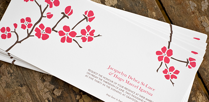 Cherry Blossom Invitation Laura K Design